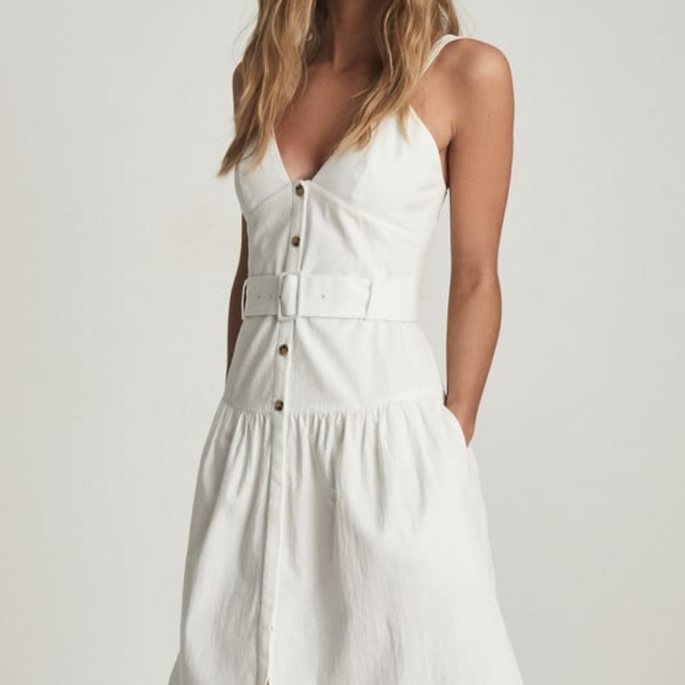 Nwt Reiss | Vita Button Through Midi Sundress - image 5